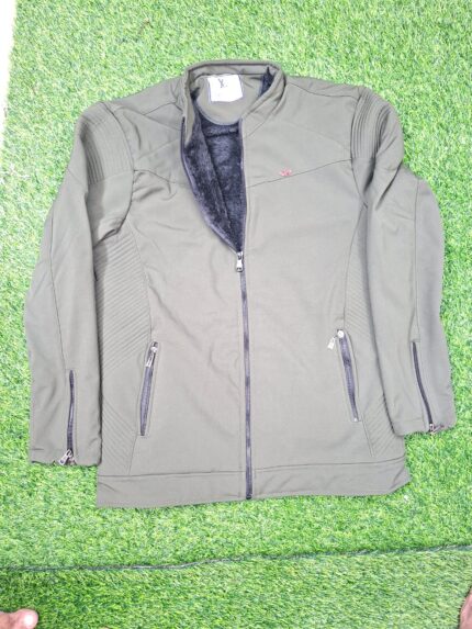 চায়না শেরফা জ্যাকেট - অলিভ ( No Chain )