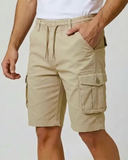Mens-Gabardine-Cargo-Short-Pant-khaki.webp