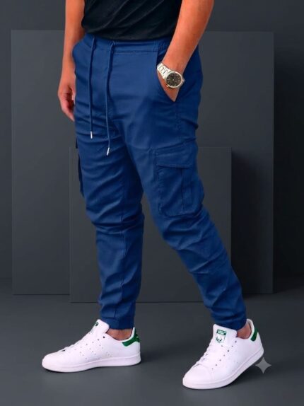 twill joggers - Royal Blue