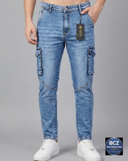 6 Pocket jeans Cargo & joggers - লাইট ওয়াশ কার্গো প্যান্ট স্টাইল