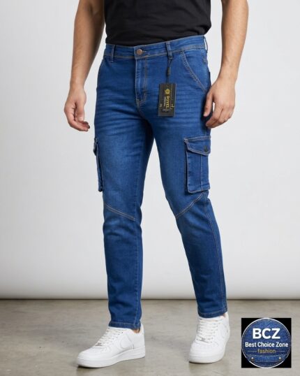 6 Pocket jeans Cargo & joggers - ব্লু-কার্গো প্যান্ট স্টাইল​