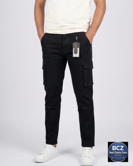 6 Pocket jeans Cargo & joggers - ব্ল্যাক কার্গো প্যান্ট স্টাইল