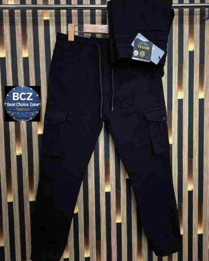 6 Pocket jeans Cargo & joggers - ব্ল্যাক জগার্স