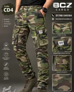 Camo Cargo Pant for Men – Army Green Camo (CD4)