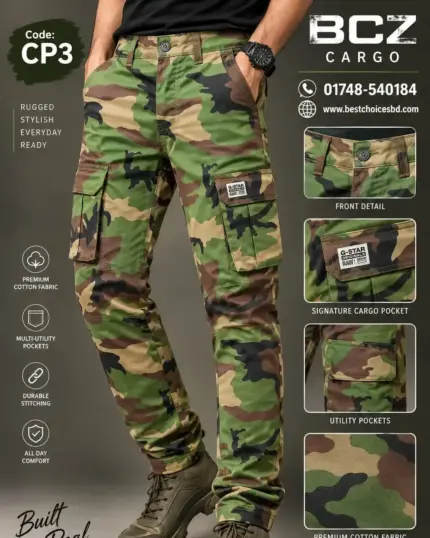 Camo Cargo Pant for Men – Classic Camo (CP3)