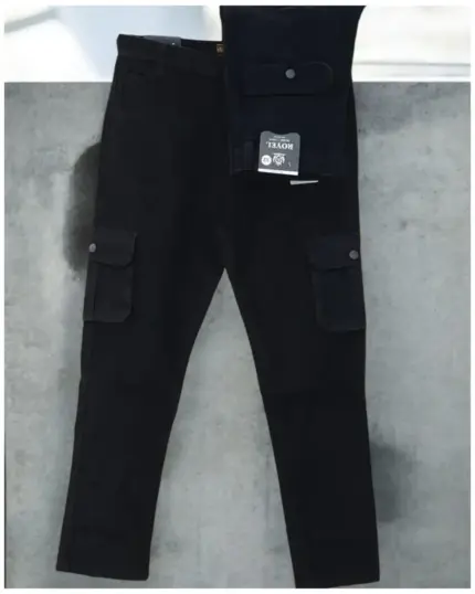 Cotton Jeans Cargo Pant, Black Cargo Pant, Black Cargo Pants, Black Jeans, Denim Cargo Pants, Cargo Pants for Men, Men's Fashion, Casual Pants, Streetwea