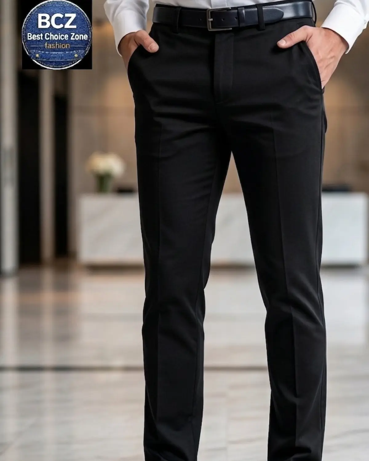 Twill Gabardine Pant Black – Classic Formal & Casual Trouser Twill Gabardine Pant Black – Classic Formal & Casual Trouser